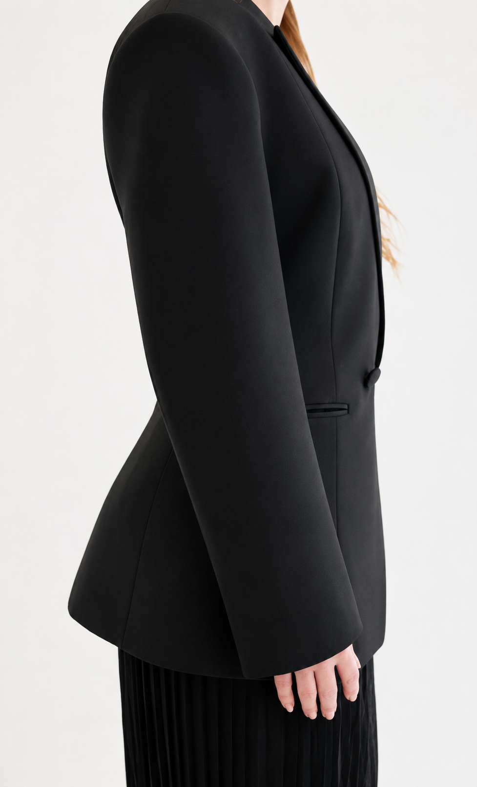Tailored Double-Breasted Wool Blazer