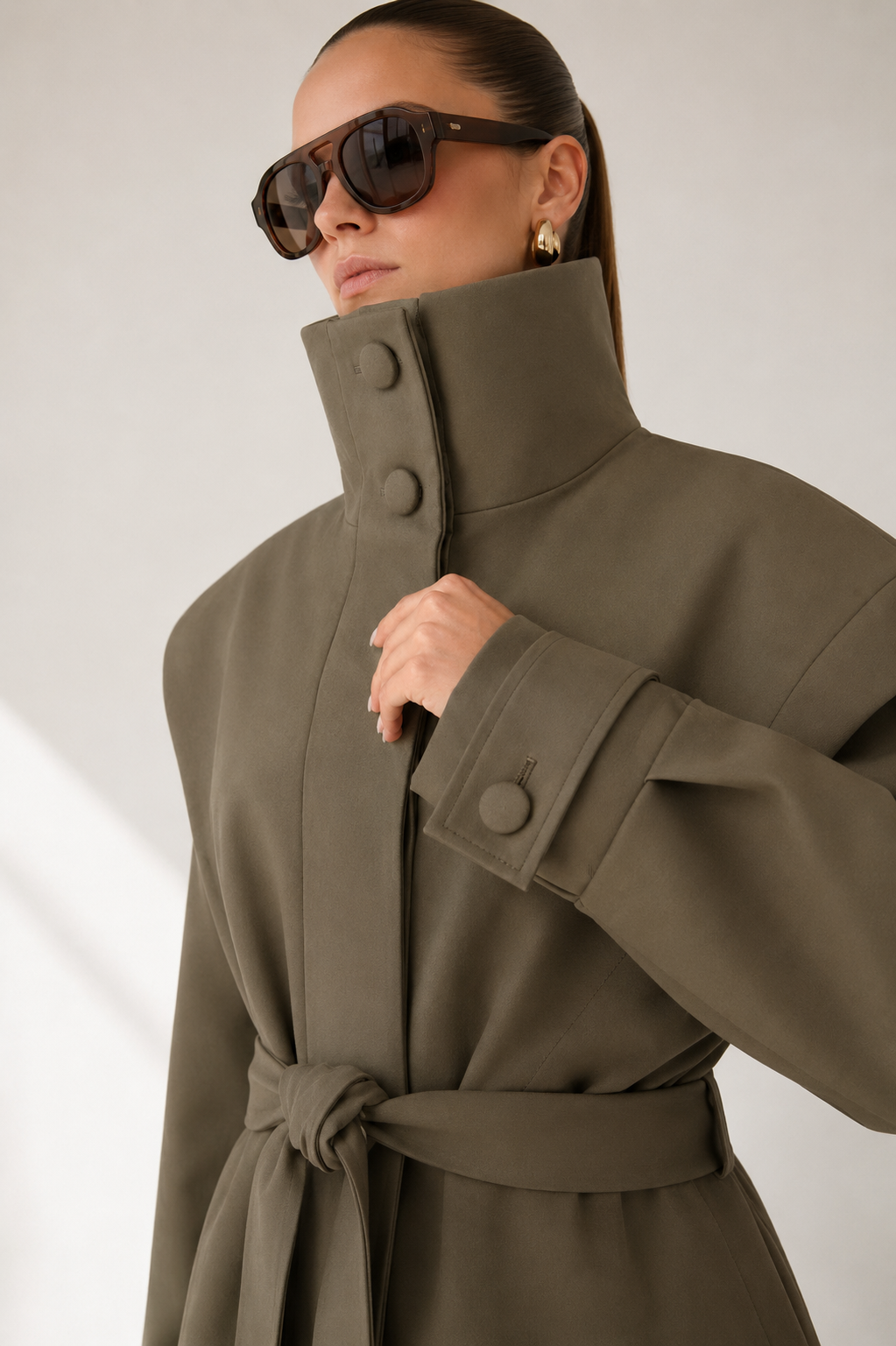 Structured Belted Peplum Jacket