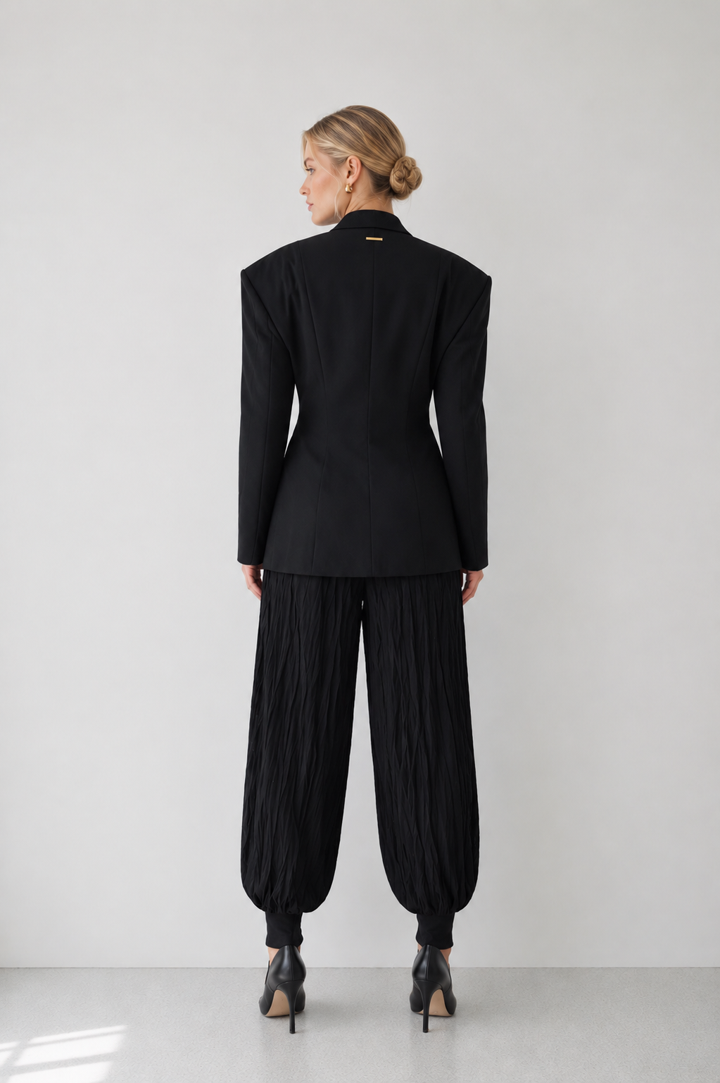 Tailored Double-Breasted Wool Blazer