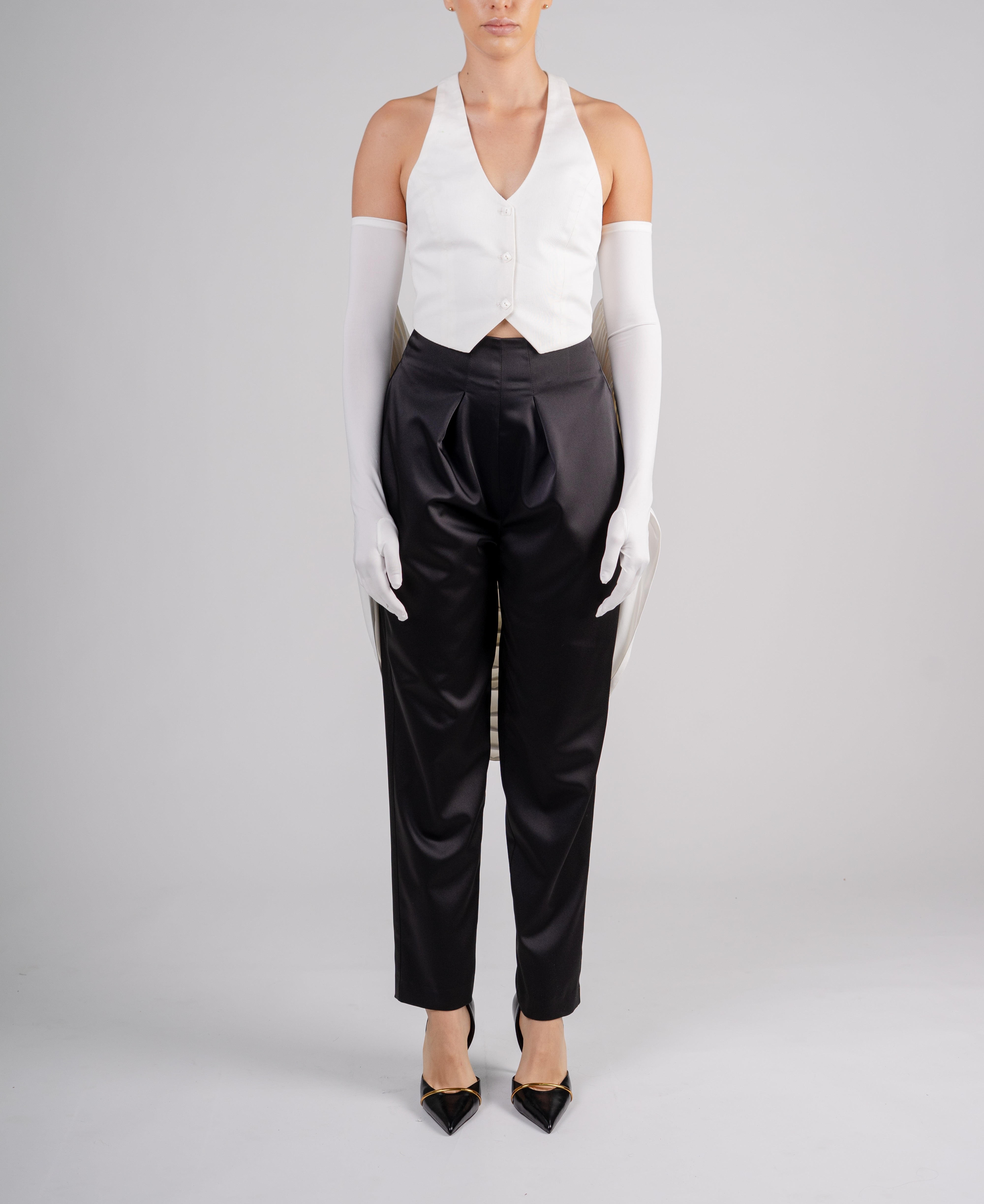 Tailored halter waistcoat set