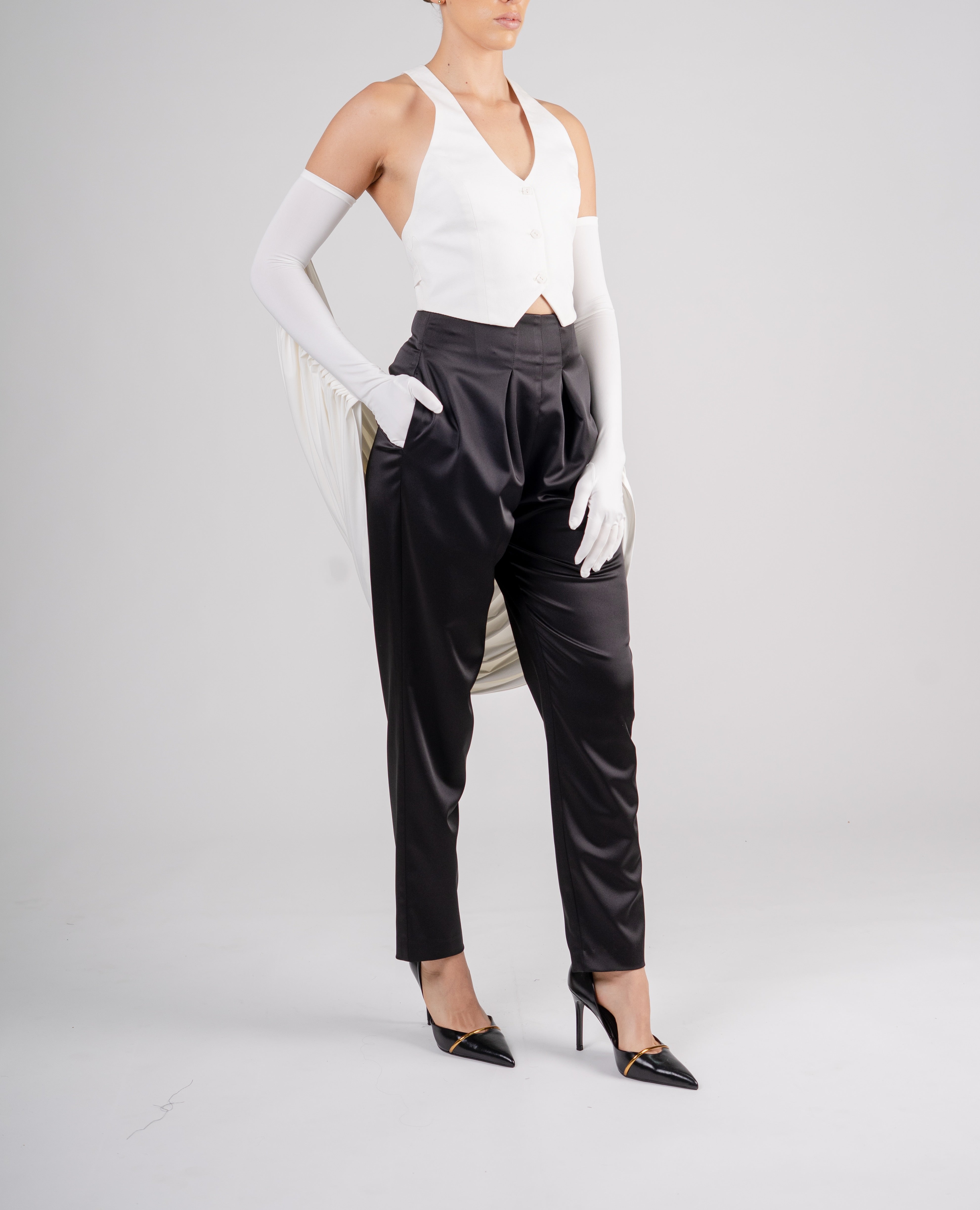 Tailored halter waistcoat set