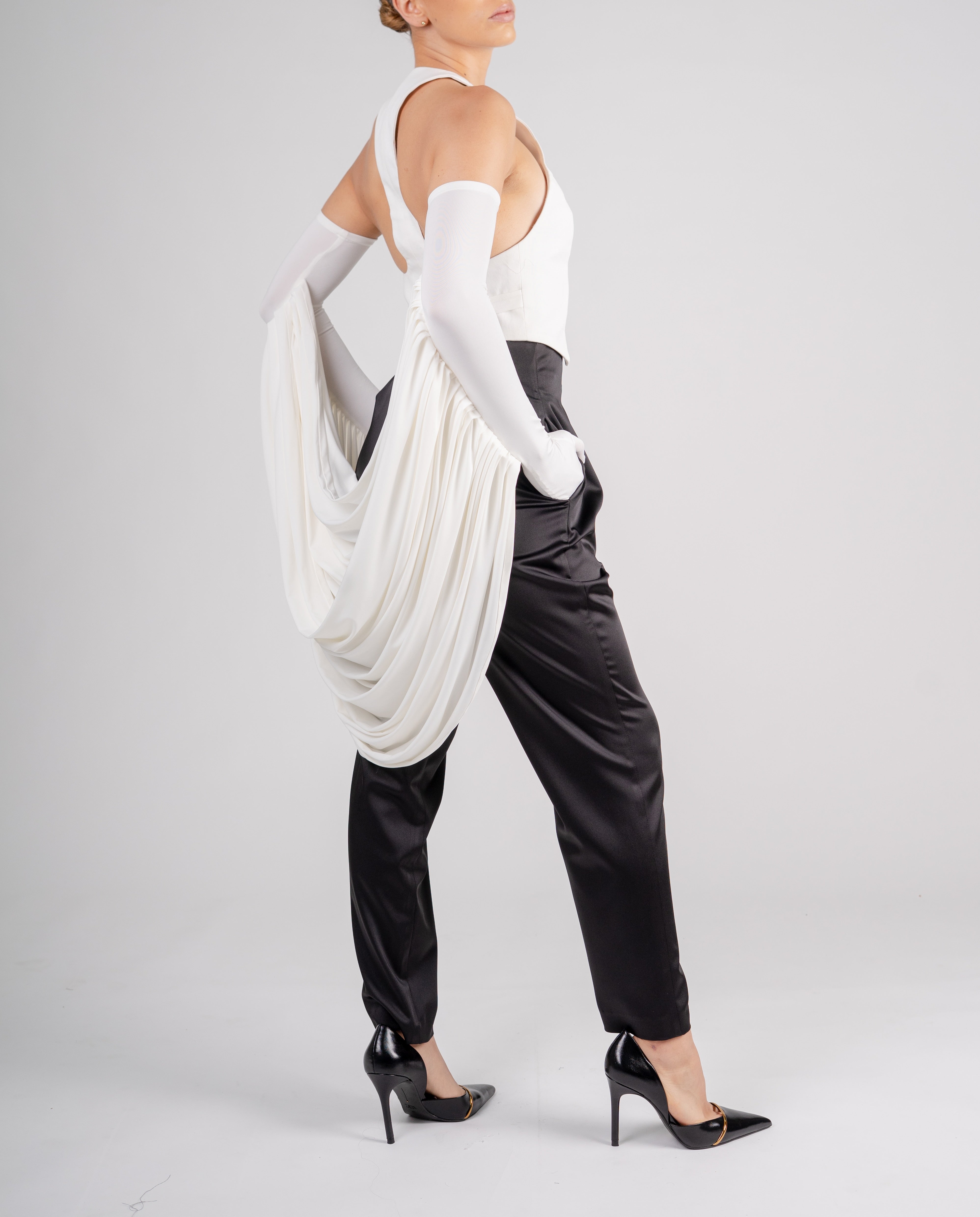 Tailored halter waistcoat set