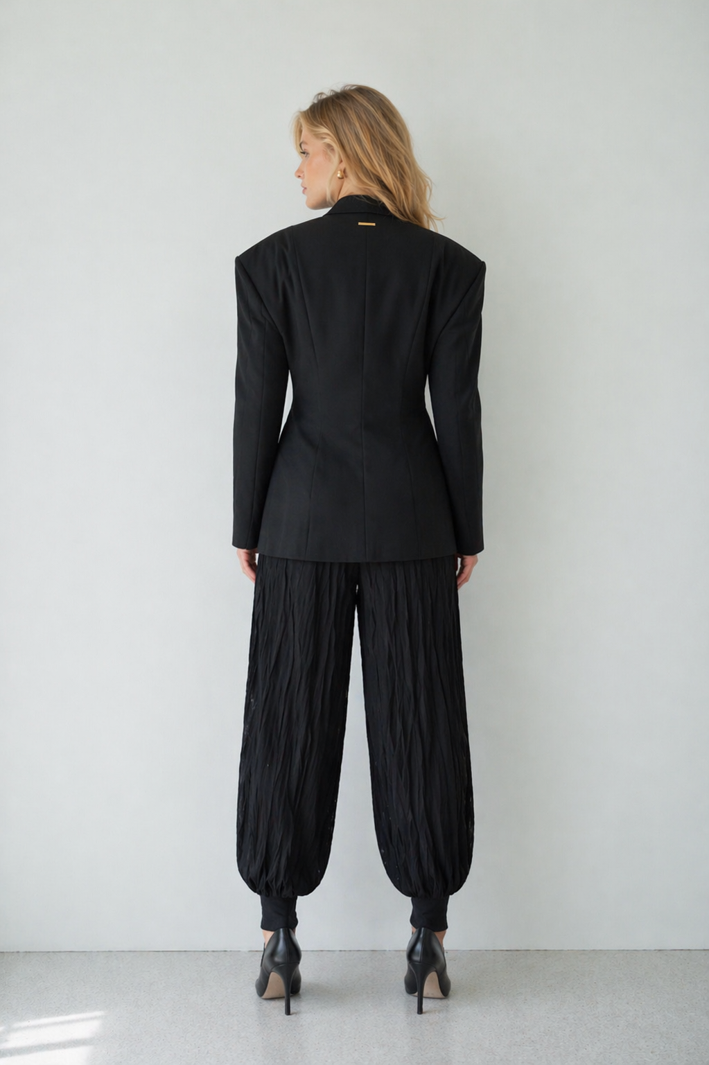 Tailored Double-Breasted Wool Blazer