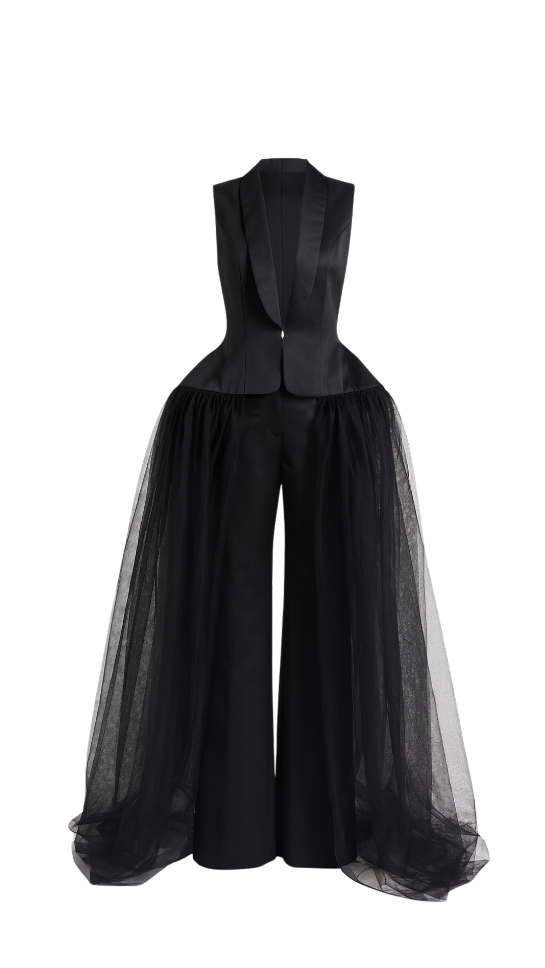 Sculptural tulle dress