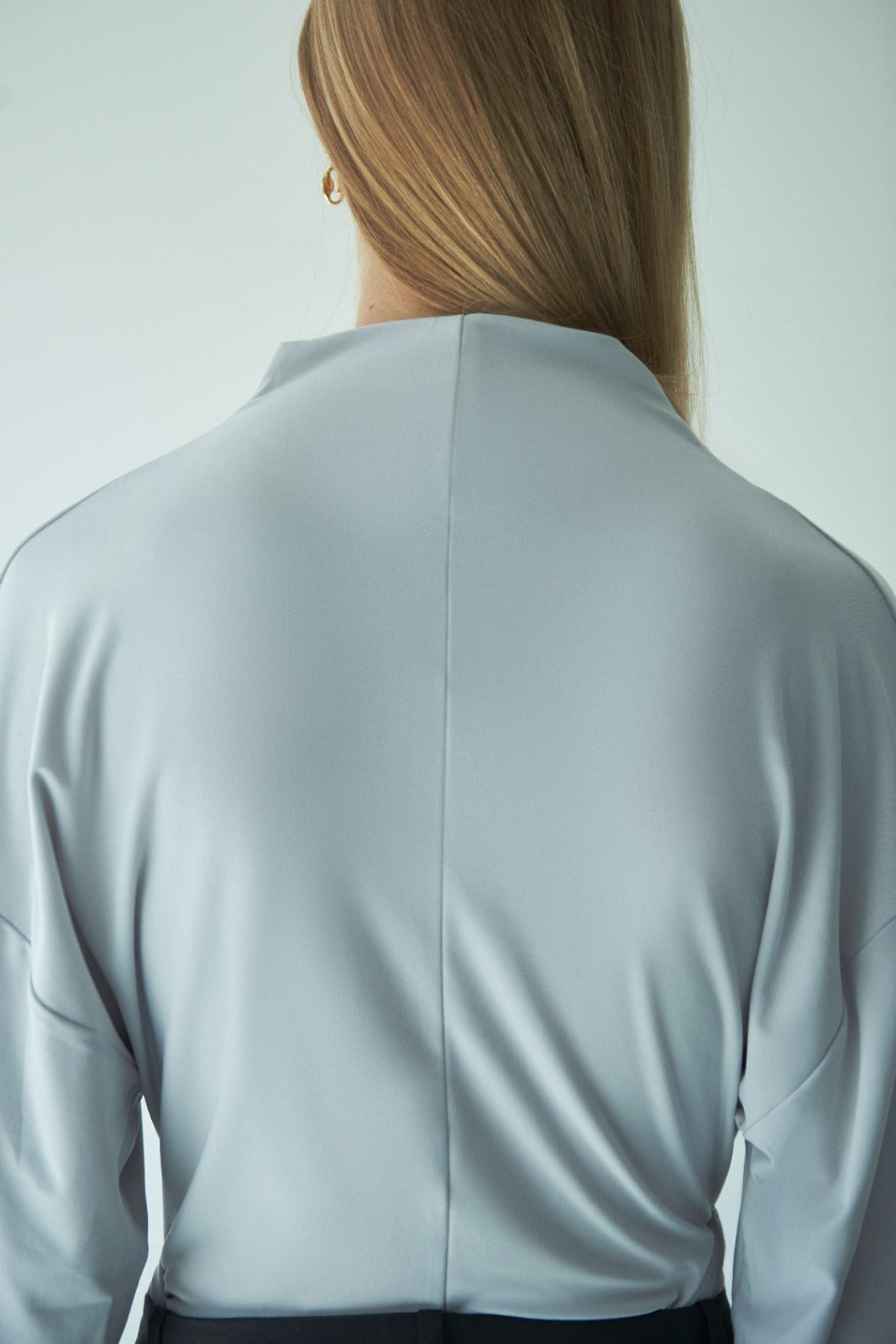 Fluid High-Neck Blouse